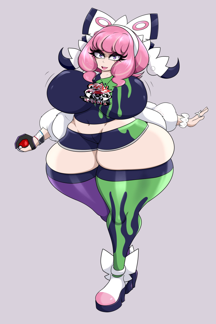 1girls big_ass big_breasts breasts_bigger_than_head female female_only huge_breasts klara_(pokemon) large_breasts large_thighs luditima pokemon solo thick_ass thick_thighs