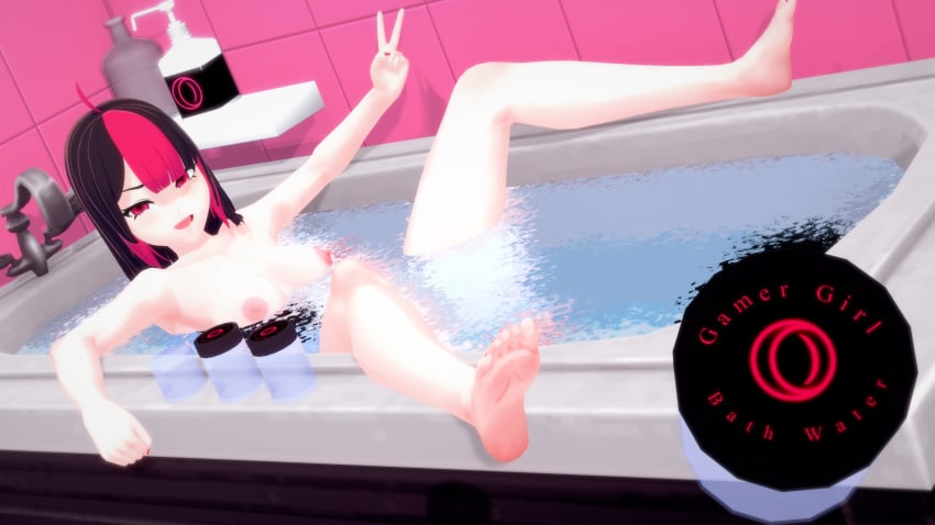 bath bathing bathwater female gx_aura koidragoon koikatsu nude opera_(browser) opera_gx tagme virtual_youtuber