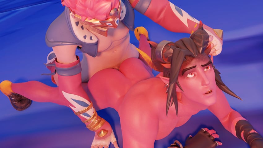 2boys anal anal_sex demon dominion_(fortnite) fortnite from_behind gay gay_sex horns male/male male_only male_penetrated male_penetrating male_penetrating_male morro_(fortnite) muscular muscular_male red_skin scoutfuntf2 yaoi