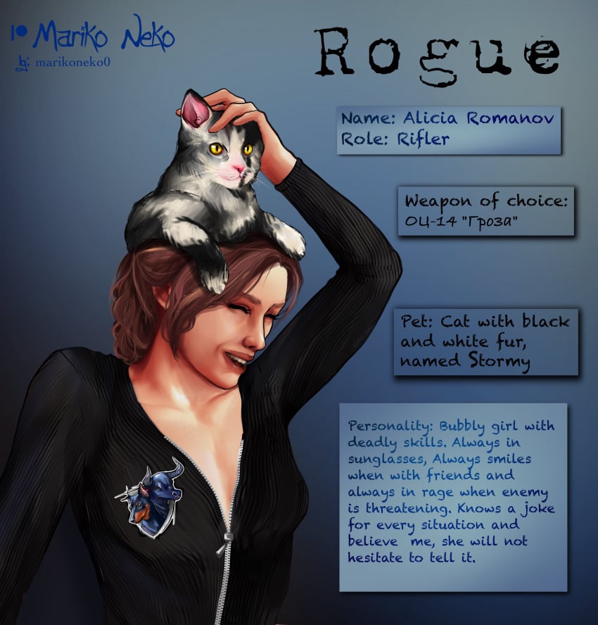 1girls bullpup_squad character_profile character_sheet english_text feline female marikoneko marikoneko0 rogue_(bullpup_squad) text