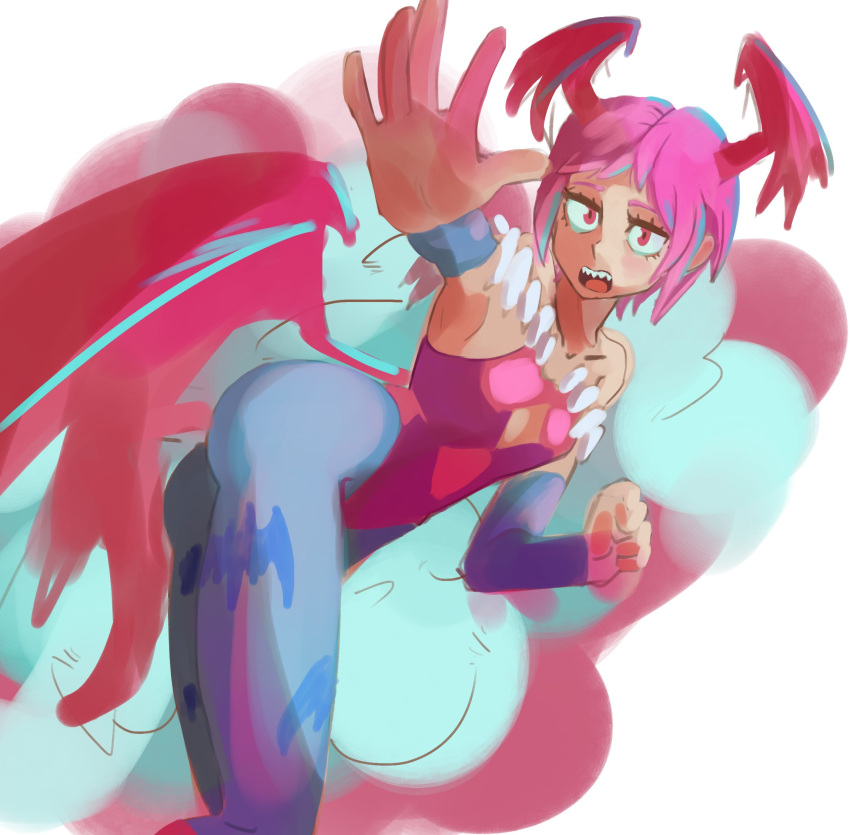 clothing cupperexe cupperunchained darkstalkers drawn flat_chest lilith_aensland succubus