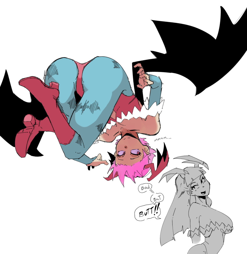 ass clothing cupperexe cupperunchained darkstalkers flat_chest lilith_aensland small_breasts succubus