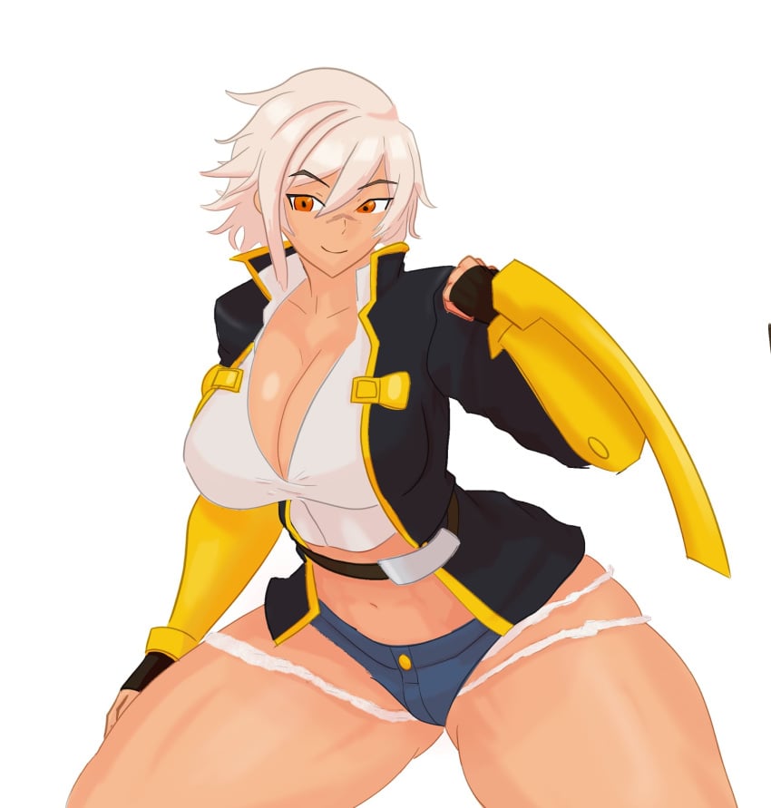 1girls blazblue bullet_(blazblue) dark-skinned_female rodgewp tagme thick_thighs