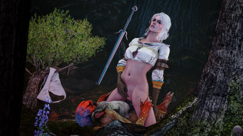 3d ciri cowgirl_position interspecies monster nekker straight the_witcher_(series) vaginal_penetration weebstank