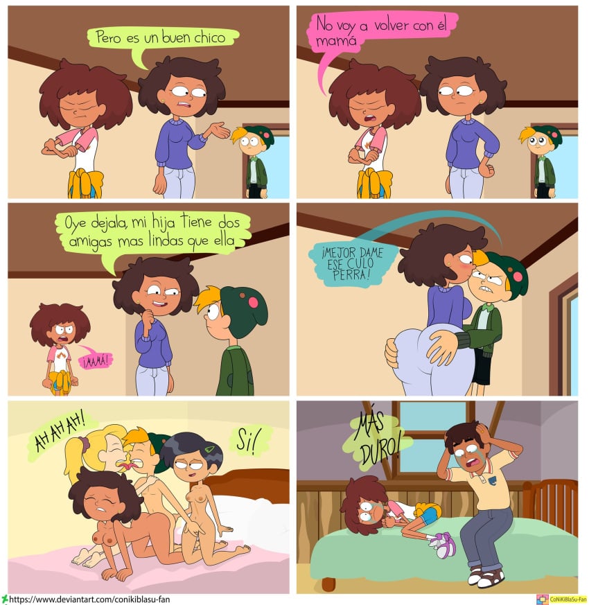 2boys 4girls 6_panel_comic age_difference amphibia anne_boonchuy asian_female ass_grab bed bedroom bee_boonchuy better_give_me_that_ass_bitch!_(meme) better_give_me_that_ass_bitch_(meme) black_hair blonde_hair cheating cheating_(relationship) cheating_boyfriend cheating_female cheating_mother cheating_wife closed_eyes completely_nude_female completely_nude_male conikiblasu-fan crying crying_with_eyes_open cucked_by_daughter's_boyfriend cucked_by_mother cucked_by_wife cuckquean dark-skinned_female daughters_boyfriend disney doggy_style ex_boyfriend female fffm_foursome fingering fingering_male fingering_pussy fingering_while_penetrating foursome french_kiss from_behind girlfriends_mother hetero hetero_sex high_ponytail huge_ass husband_and_wife in-lawcest indoors instant_loss_2koma interracial kissing kissing_while_penetrating kneeling light-skinned_male male male/female marcy_wu meme milf mother mother-in-law mother-in-law_and_son-in-law mother_and_daughters_boyfriend mr._boonchuy mrs._boonchuy mutual_fingering older_female older_female_and_younger_boy older_woman_and_teenage_boy on_bed oum_boonchuy pillow ponytail profanity raglan_sleeves regret sasha_waybright sex small_breasts son-in-law spanish_dialogue spanish_text speech_bubble sprig_plantar straight straight_hair straight_sex streaming_tears talking_to_another tears text tongue_kiss tongue_kissing translation_request twig_(amphibia) twitter what_have_we_done younger_male