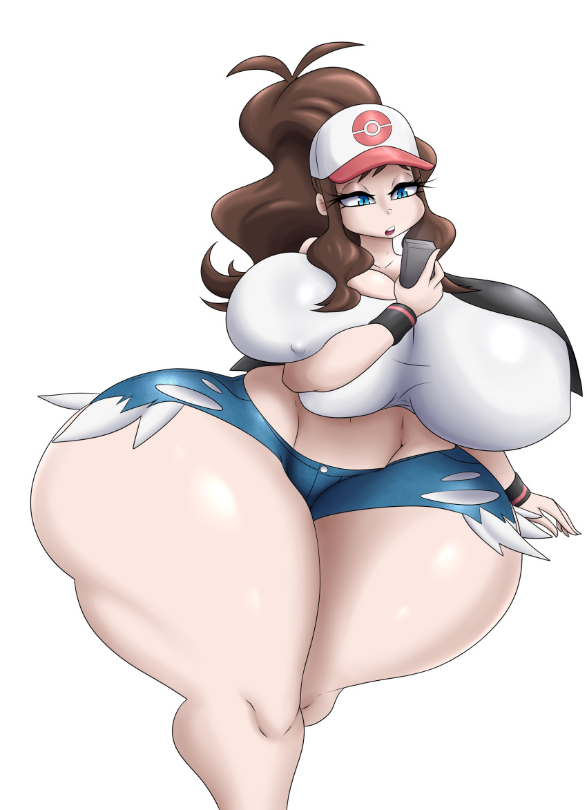 big_ass breasts_bigger_than_head gigantic_breasts hilda_(pokemon) huge_ass huge_thighs hyper_ass hyper_hips large_hips large_thighs luditima pokemon thick_thighs