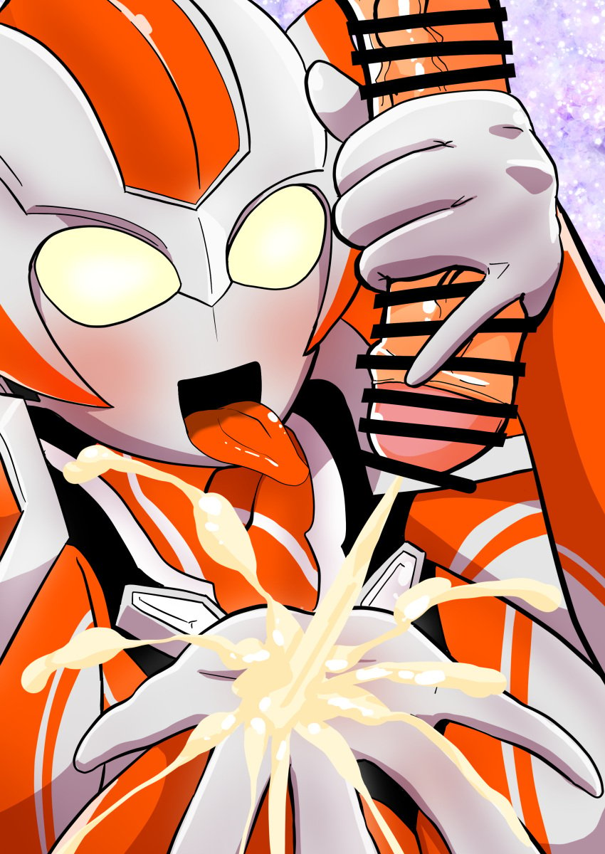 creople cum_on_hand handjob minato_asahi_(grigio) ubikitas ultraman_(franchise) ultraman_r/b ultrawoman_grigio