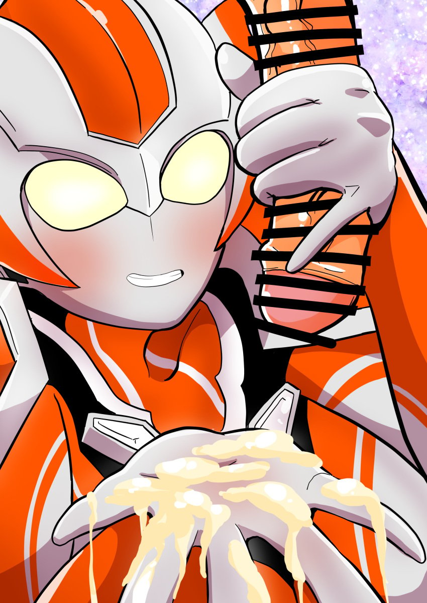 creople cum_on_hand handjob minato_asahi_(grigio) ubikitas ultraman_(franchise) ultraman_r/b ultrawoman_grigio