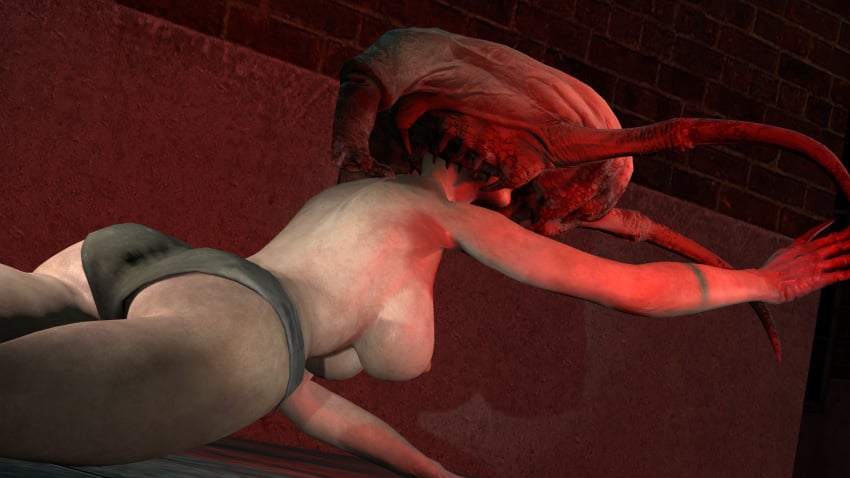 bubble_butt female_headcrab half-life half-life_2 headcrab headcrab_zombie on_the_floor zombie zombie_girl