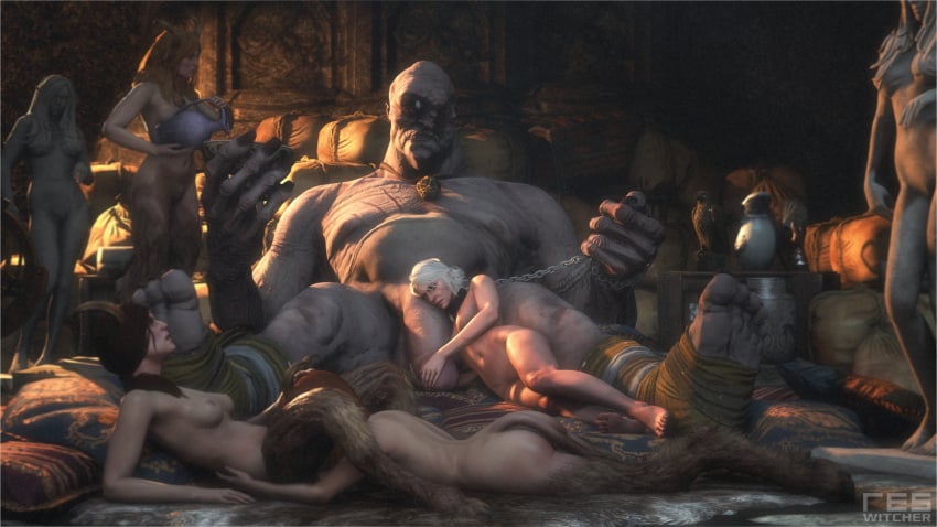 1boy 1monster 3d 6girls ciri cock_worship leash monster penis tagme the_witcher_(series) the_witcher_3:_wild_hunt witcherres