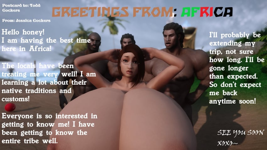 3d african bethesda_softworks cheating cheating_wife dark-skinned_male huge_breasts interracial large_breasts makad321 outside postcard skyrim the_elder_scrolls voluptuous wife