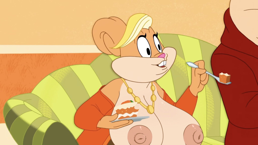 1girls big_breasts breasts_bigger_than_body breasts_bigger_than_head breasts_bigger_than_torso cartoon_network female female_only furry hourglass_figure huge_breasts hyper_breasts looney_tunes milf naked naked_female nerota nipple_bulge nipple_slip nipples nude nude_female patricia_bunny screencap screenshot screenshot_edit tagme tagme_(character) the_looney_tunes_show