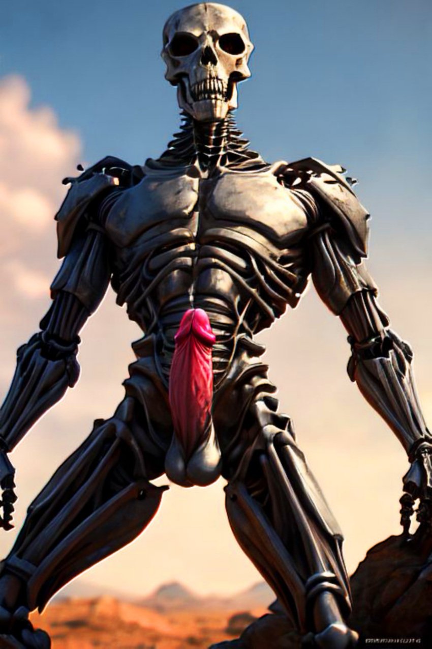 ai_generated big_penis creature dead evil male_only massive_penis monster necromancer penis skeleton