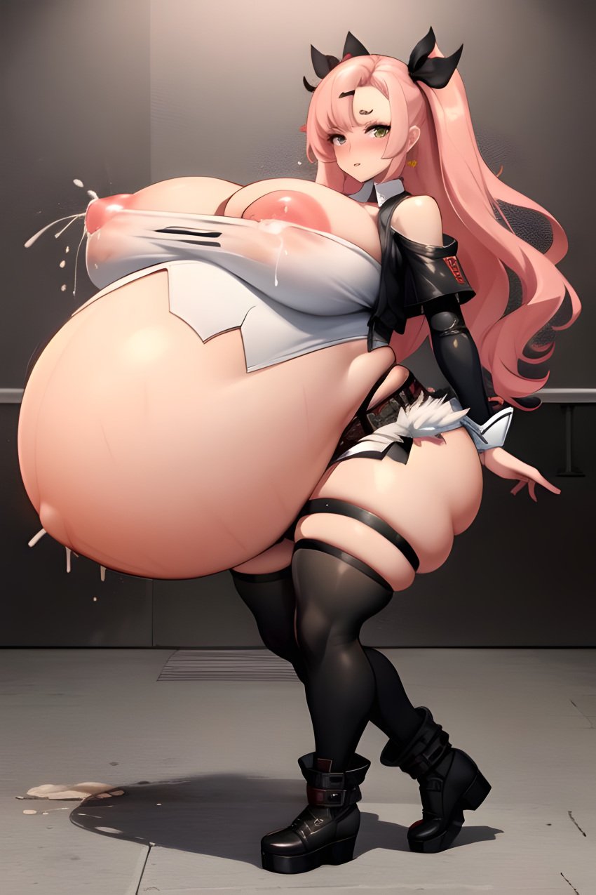 ai_generated artist_request belly big_breasts big_nipples boots breasts cunning_hares female female_focus female_only fetal_movement huge_breasts hyper_belly hyper_pregnancy lactating lactation milk milk_squirt milking nicole_demara nipple_bulge nipples pale-skinned_female pale_skin pink_hair pregnant pregnant_belly pregnant_female solo solo_female solo_focus thick_thighs zenless_zone_zero