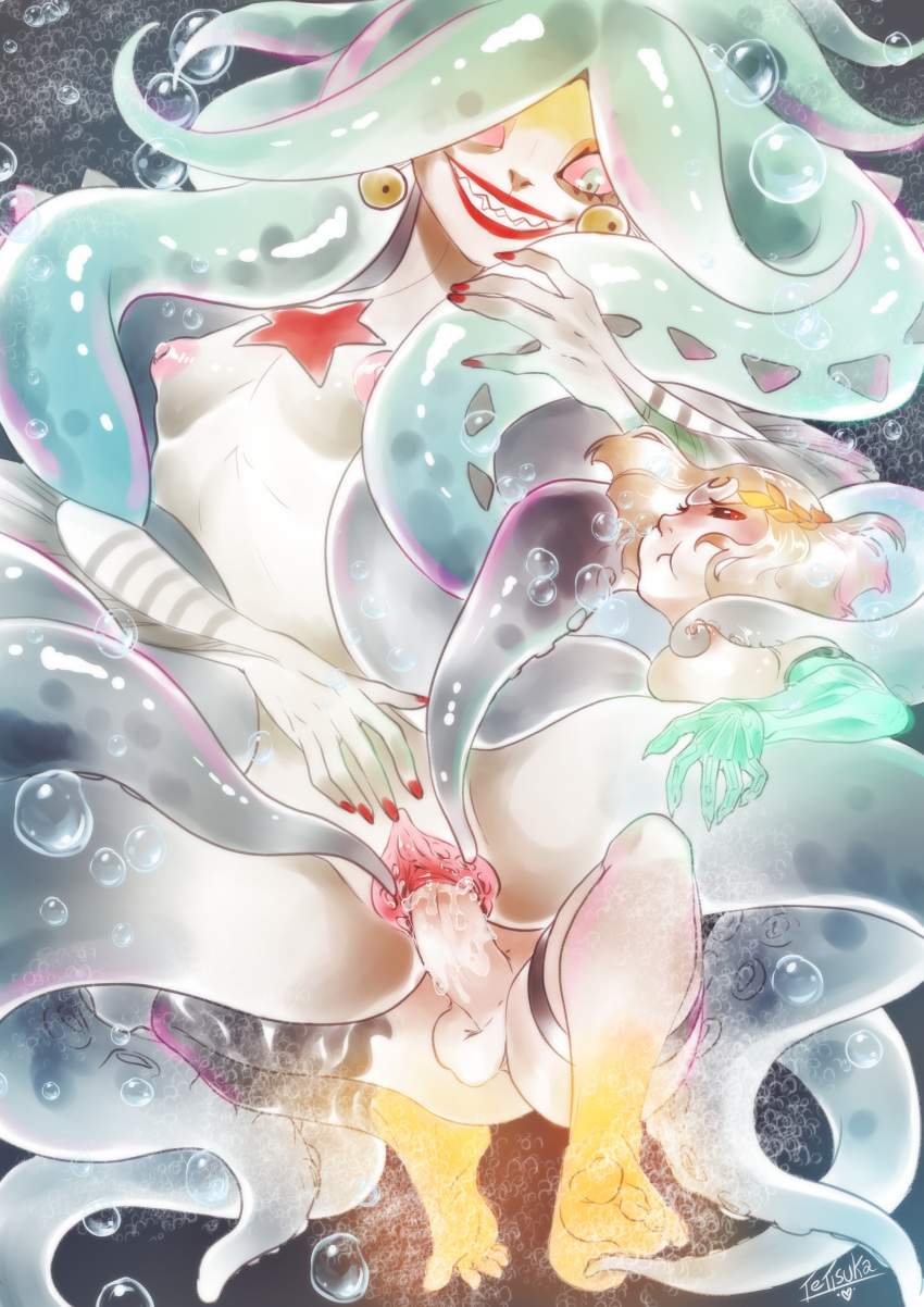 1futa 1girls barefoot big_breasts big_penis blonde_hair blush breasts bubbles deity drowning duo earrings erection european_mythology feet female futa_on_female futanari futanari_penetrating goddess greek_mythology green_eyes hades_(game) hades_2 hair_ornament high_res high_resolution holding_breath humanoid humanoid_penis lipstick lubricant melinoe monster monster_girl mythology nipple_squeeze nipples pale_skin penis public_domain puffy_cheeks pussy red_eyes red_nails scylla scylla_(hades) self_upload sex sharp_teeth size_difference small_breasts smile soles spread_pussy spread_toes star suckers tentacle testicles tetisuka text toes underwater unusual_pussy urethra vaginal_penetration water white_skin