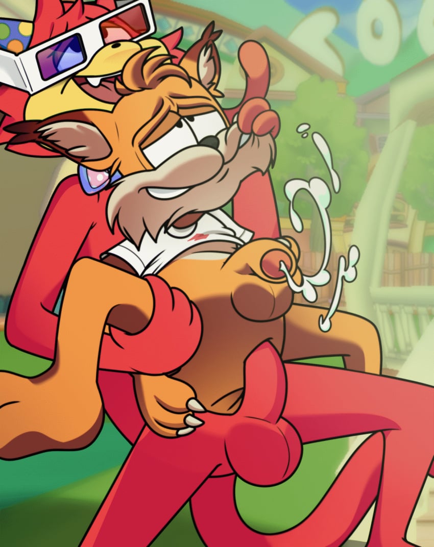 anal anal_orgasm anal_sex animated anthro anthro_on_anthro anthro_penetrated anthro_penetrating anthro_penetrating_anthro anus ass balls barefoot bobcat bodily_fluids bottomless brown_body brown_fur bubsy bubsy_(series) clothed clothing cum cum_while_penetrated cumshot duo ejaculation erection feet felid feline foreskin fur gaping gaping_anus genital_fluids genitals hairlessboyblunder hands-free hi_res looking_pleasured lynx male male/male male_penetrated male_penetrating male_penetrating_male mammal multicolored_body multicolored_fur open_mouth open_smile orgasm penetration penile penile_penetration penis penis_in_ass red_body red_fur sex smile soles tan_body tan_fur toontown_online two_tone_body two_tone_fur yellow_body yellow_fur