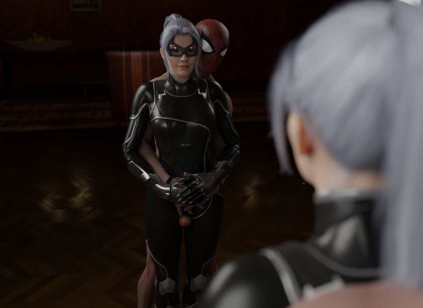 3d alicecry black_cat_(marvel) felicia_hardy marvel marvel_comics peter_parker spider-man spider-man_(series) tagme