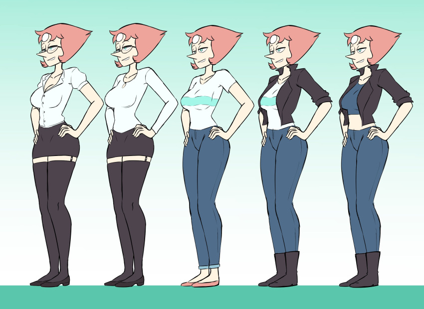 alternate_costume alternative_costume digitalkaiju happy huge_ass huge_breasts large_ass large_breasts pearl_(steven_universe) steven_universe wide_hips