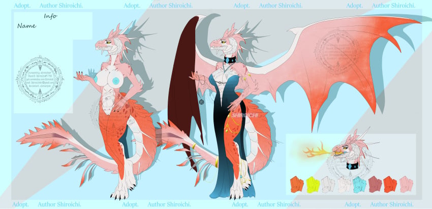 absurd_res adopt anthro cold_blooded dragon female femaly hi_res lizard reptile scalie shiroichi shiroichi_air shiroichi_air_(character)