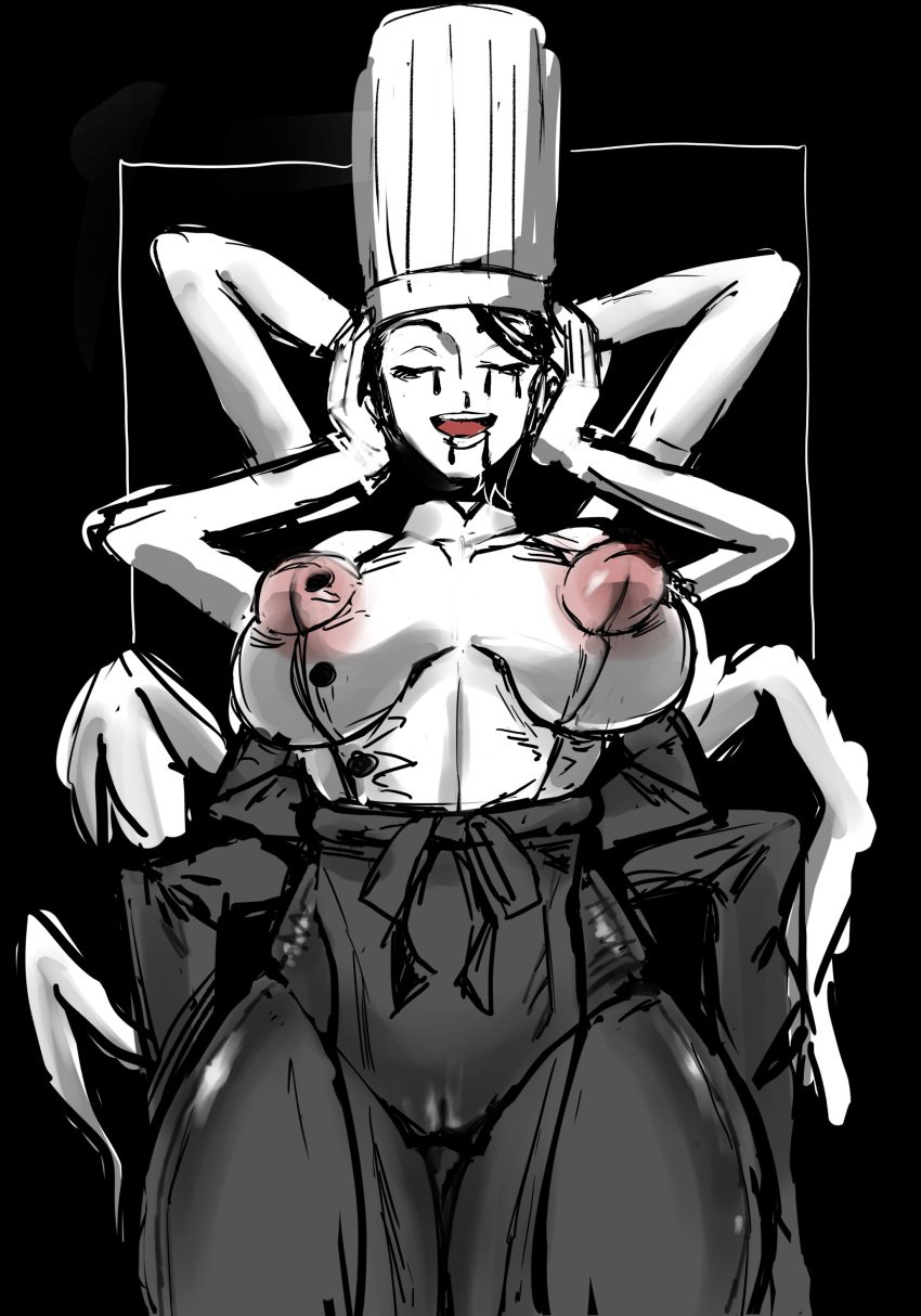 1girls artist_request big_breasts big_nipples bleeding_eyes breasts cameltoe chainsaw_man chef chef_hat child_bearing_hips closed_eyes decapitated_head eyes_closed falling_devil_(chainsaw_man) female female_only grotesque hips holding_head holding_own_head huge_breasts large_breasts large_nipples monster monster_girl multi_arm multi_limb nipples partially_clothed shounen_jump thick thick_thighs thin_waist wide_hips