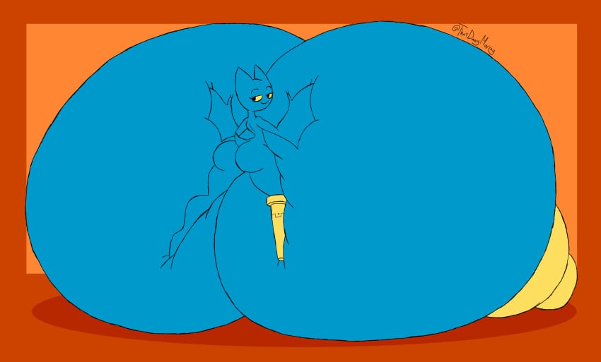 adorabat anthro ass bat bedroom_eyes big_breasts big_butt breasts cartoon_network female hi_res huge_breasts hyper hyper_breasts looking_at_viewer mammal mao_mao:_heroes_of_pure_heart murontis2001 narrowed_eyes prosthetic prosthetic_leg prosthetic_limb rear_view seductive solo thick_thighs winged_arms wings wings_on_breasts