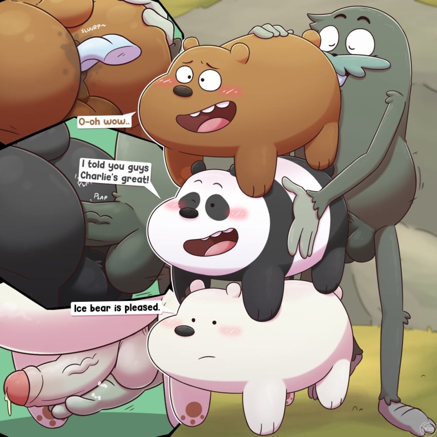 4boys anal anal_sex balls bear bearstack bigfoot blush brown_bear cartoon_network charlie_(wbb) disembodied_tongue foot_fetish foot_play footjob gay genitals giant_panda grizzly_(wbb) grizzly_bear hi_res humanoid_genitalia humanoid_penis ice_bear leonthelionel male male/male male_only mammal oral panda_(wbb) penetration penis polar_bear rimming sasquatch sex tongue ursine we_bare_bears