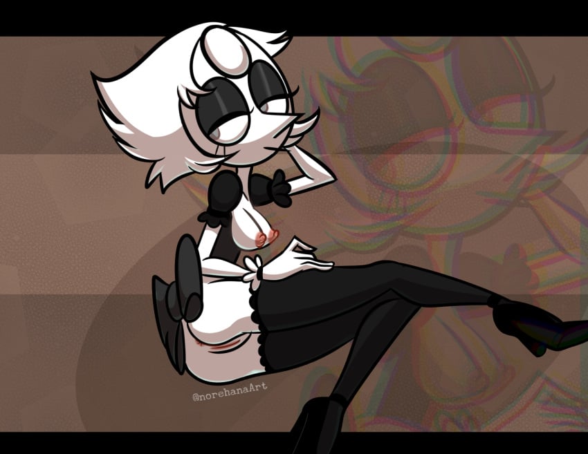 female goth looking_at_viewer maid norehana_art pearl_(steven_universe) self_upload steven_universe toony