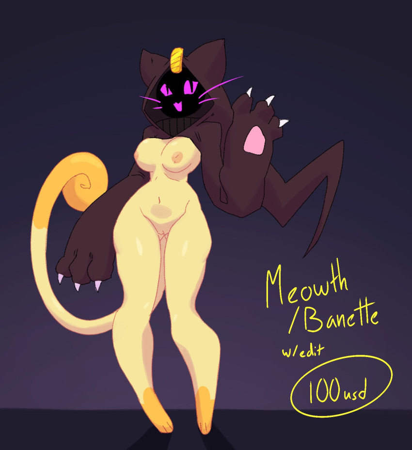 banette big_breasts breasts dullyarts female foxslimes meowth thick_thighs wide_hips