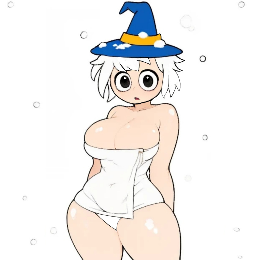 big_ass big_breasts big_breasts big_breasts cute cute_eyes cute_face magic magical_girl oppai robe soap soap_bubbles ultimate_mage wizard wizard_hat youtuber