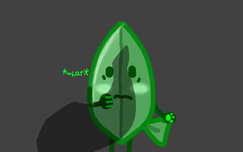 battle_for_dream_island bfb bfdi blushing fireafy firey_(bfdi) leafy_(bfdi) object_shows offscreen_male tagme