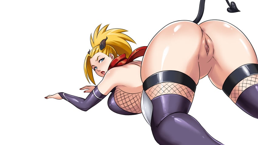 alluring almost_naked almost_nude anus ass blonde_hair blue_eyes breasts bubble_ass bubble_butt defeated demon demon_girl demon_horns demon_tail devil-v exposed_ass exposed_pussy game_cg horns inviting_to_fuck inviting_to_sex kunoichi ninja official_art on_all_fours ponytail pussy red_fingernails red_lips red_lipstick seducing seduction seductive seductive_eyes seductive_look seductive_mouth seductive_pose shiny_skin succubus succubus_covenant succubus_horns succubus_tail tail