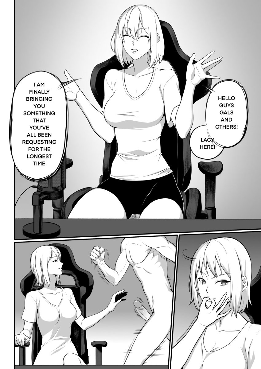 black_and_white blood_bond brother brother_and_sister clothed_breasts cock comic comic_page dog_boy erect_penis erection female female_human happy hellhound human human_penis humanoid incest lacy_green lacy_green male male/female manga manga_page manga_style monster_boy monstershake nude_male nude_male_clothed_female penis penis_out shirt short_hair short_pants sister smile smiling sostus_green sostus_green streamer streaming whistle