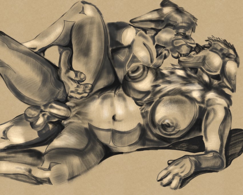 absurd_res anthro anthro_focus anthro_on_anthro anthro_penetrated anthro_penetrating anthro_penetrating_anthro balls bedroom_eyes belly big_breasts blush bodily_fluids breasts cervine charcoal_(artwork) chest_tuft clitoral_hood clitoris closed_eyes countershading deep_kiss deer digital_media_(artwork) duo erection female female_focus female_penetrated french_kissing from_behind_position front_pussy fur genital_fluids genitals glistening grabbing_another grope hair happy happy_sex hi_res holding_another huge_filesize interspecies kissing lagomorph leporid looking_pleasured love lying male male/female male_on_anthro male_penetrating male_penetrating_anthro male_penetrating_female mammal narrowed_eyes navel nipples nude on_side open_mouth penetration penile penile_penetration penis penis_in_pussy plump_labia pussy rabbit raised_leg rory_the_rabbit saliva seductive sex shaded slightly_chubby spoon_position spooning spread_legs spreading squish tenderness thick_thighs tongue tongue_in_mouth traditional_media_(artwork) tuft vaginal_penetration vaginal_penetration waist_grab zav zaverose