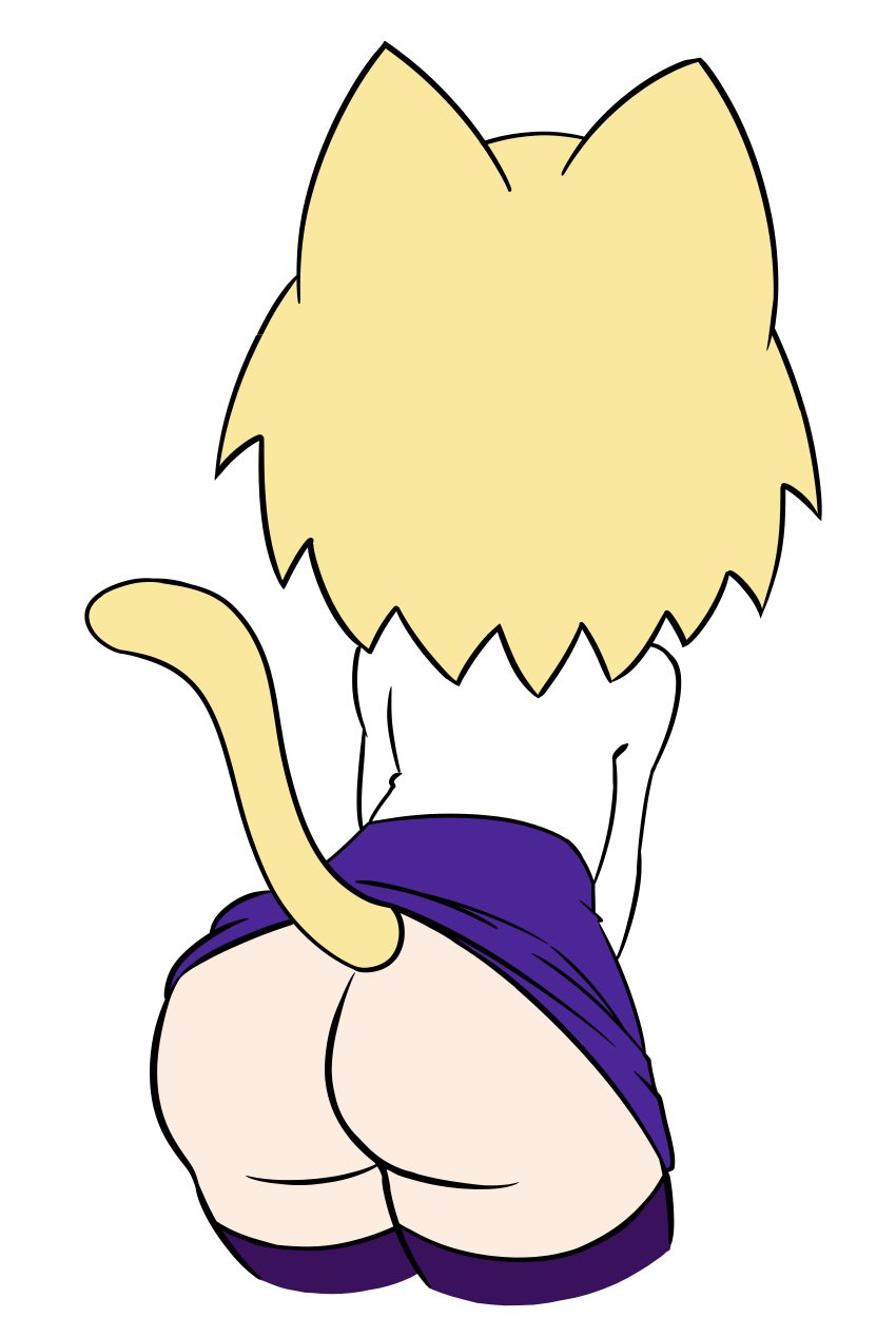 1girls 2d animal_ears ass ass_focus back_view bbl big_ass big_butt blonde_hair blue_shirt blue_skin boots bottomless cat_ears cat_tail catgirl exposed_ass fat_ass felid felid_humanoid feline female female_only huge_ass humanoid melty_blood neco-arc no_panties presenting red_eyes shirt short_hair shortstack showing_ass simple_background skirt skirt_lift skirt_up solo solo_female solo_focus standing stockings sweater tail thick_thighs thighhighs thighs tsukihime type-moon white_background white_shirt wide_hips