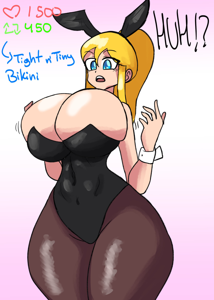 1girls blonde_hair blue_eyes breasts bunny_ears bunnysuit female female_only full_comfort full_comfort_(strip_game) full_comfort_samus_aran_(strip_game) large_breasts long_hair metroid nintendo open_mouth part_3 ponytail samus_aran solo solo_female strip_game