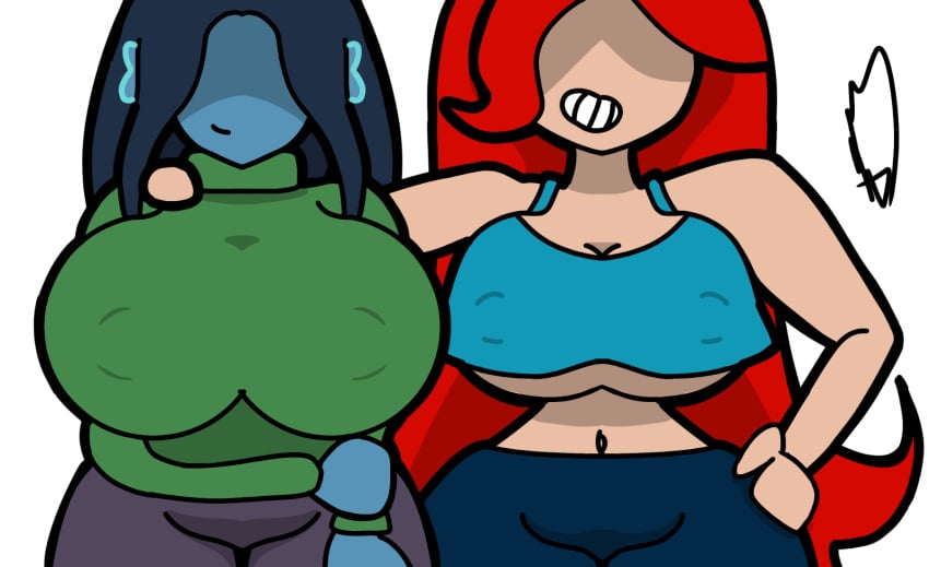 2girls chelsea_(ruby_gillman) chelsea_van_der_zee dreamworks fanart female female_only human humanoid mermaid mermaid_tail ruby_gillman ruby_gillman,_teenage_kraken toony