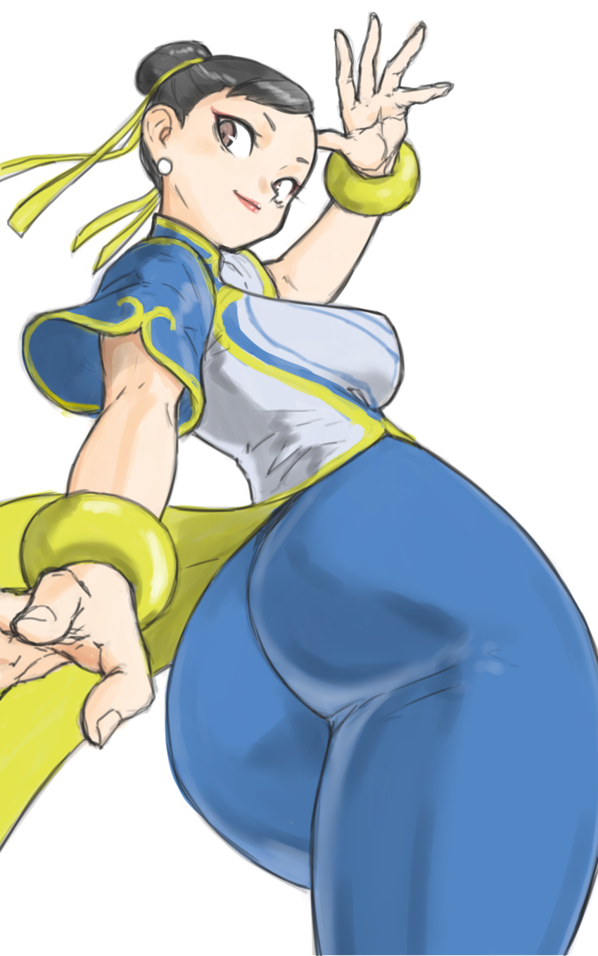 1girls big_ass chun-li female female_only fully_clothed solo street_fighter street_fighter_6 tight_clothing toshinoshin00