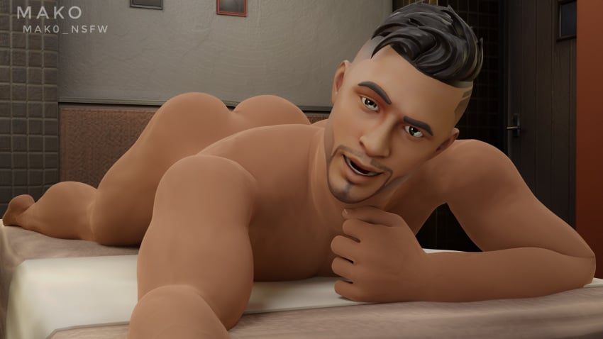 1boy 3d ass big_ass big_butt fortnite gay mak0_nsfw male_only maverick_(fortnite) muscular muscular_male solo solo_male