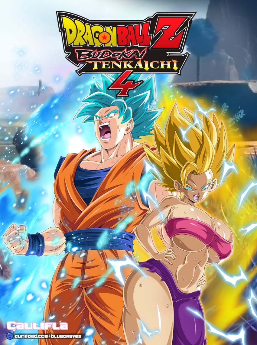 1boy 1boy1girl 1girls alien alien_girl alternate_breast_size alternate_timeline belly belly_button bent_over big_breasts big_hair blonde_hair blue_eyes blue_hair bluegraves breasts busty caulifla censored cleavage clothed curvy dragon_ball dragon_ball_super dragon_ball_z female game_cg game_cover green_eyes hips hourglass hourglass_figure huge_breasts huge_thighs human human_only large_breasts leggings legs light-skinned_female light-skinned_male light_skin looking_at_viewer multiverse muscular muscular_male open_mouth revealing_clothes saiyan shouting smile son_goku stomach super_saiyan super_saiyan_2 super_saiyan_blue sweat sweatdrop sweating text thick_thighs thighs torn_clothes tube_top universe_6/universe_7 universe_6_saiyan/universe_7_saiyan wide_hips