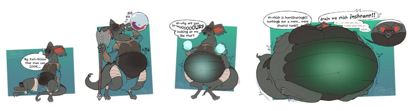 belly_expansion belly_inflation burp burping drink drinking expansion expansion_sequence furry furry_only hyper hyper_belly inflation kafrizzzle no_humans no_visible_genitalia no_visible_nipples potion potion_bottle sequence swelling swelling_belly