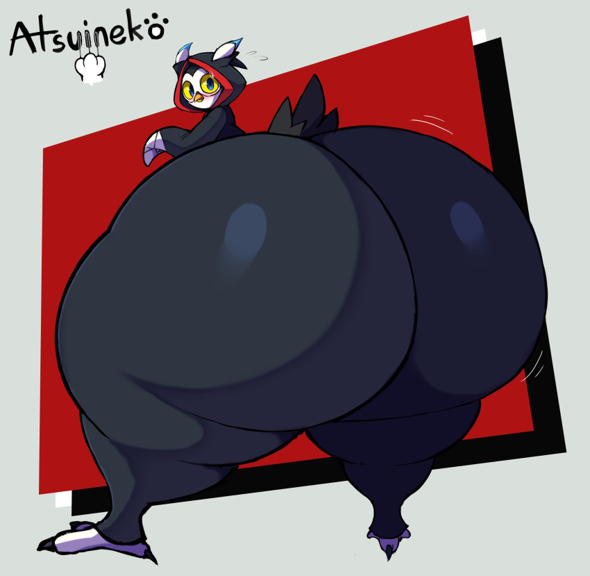 1boy anthro ass atsuinekowo avian big_ass bubble_butt huge_ass hyper_ass large_ass luffy_(persona) male male_only megami_tensei persona persona_5 persona_5:_the_phantom_x ruferu_(persona) thick_thighs wide_hips