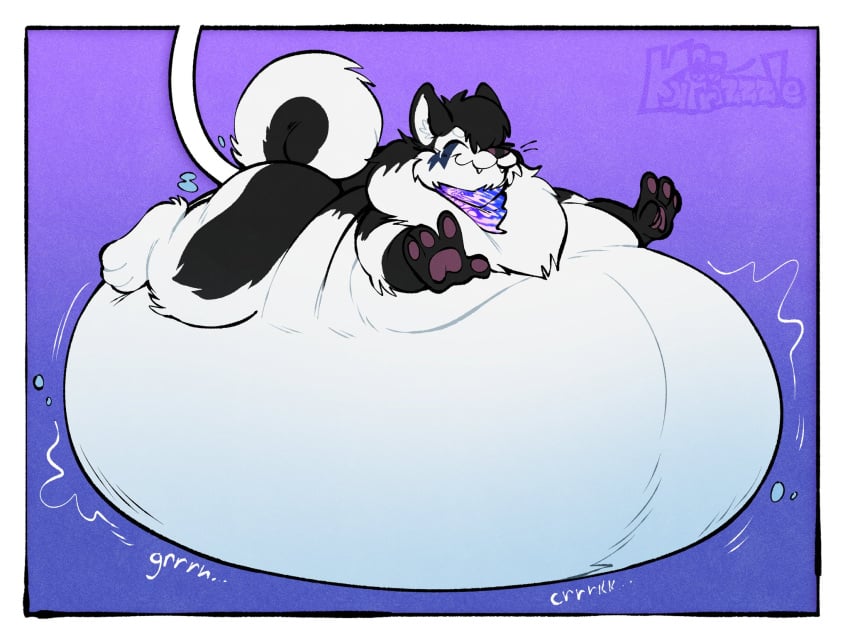 1boy 4_fingers anthro anthro_only belly_bigger_than_body belly_expansion belly_inflation bloated bloated_belly enjoying expansion full_body furry furry_only hose hose_in_butt hose_inflation hyper hyper_belly inflated_belly inflation kafrizzzle liquid liquid_inflation lying_on_belly lying_on_stomach male male_only no_humans on_belly on_stomach solo solo_focus solo_male water water_inflation