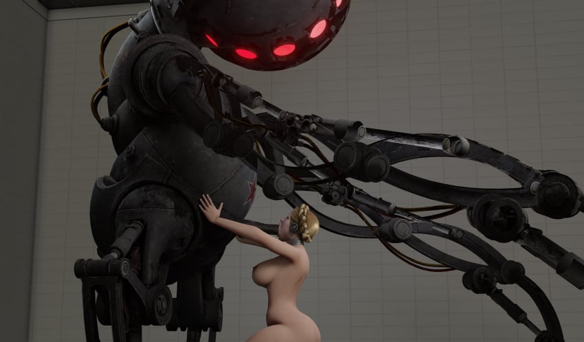 3d :>= alternate_body_type alternate_breast_size atomic_heart belyash bigger_male blonde_hair blowjob blowjob_face braid braided_hair crown_braid cybernetics cyborg ekaterina_nechayeva fellatio female female_focus fully_nude headgear headwear human larger_male machine mehdead monster naked naked_female navel nude nude_female robot robot_girl robot_humanoid skin spoilers the_twins_(atomic_heart) threatening