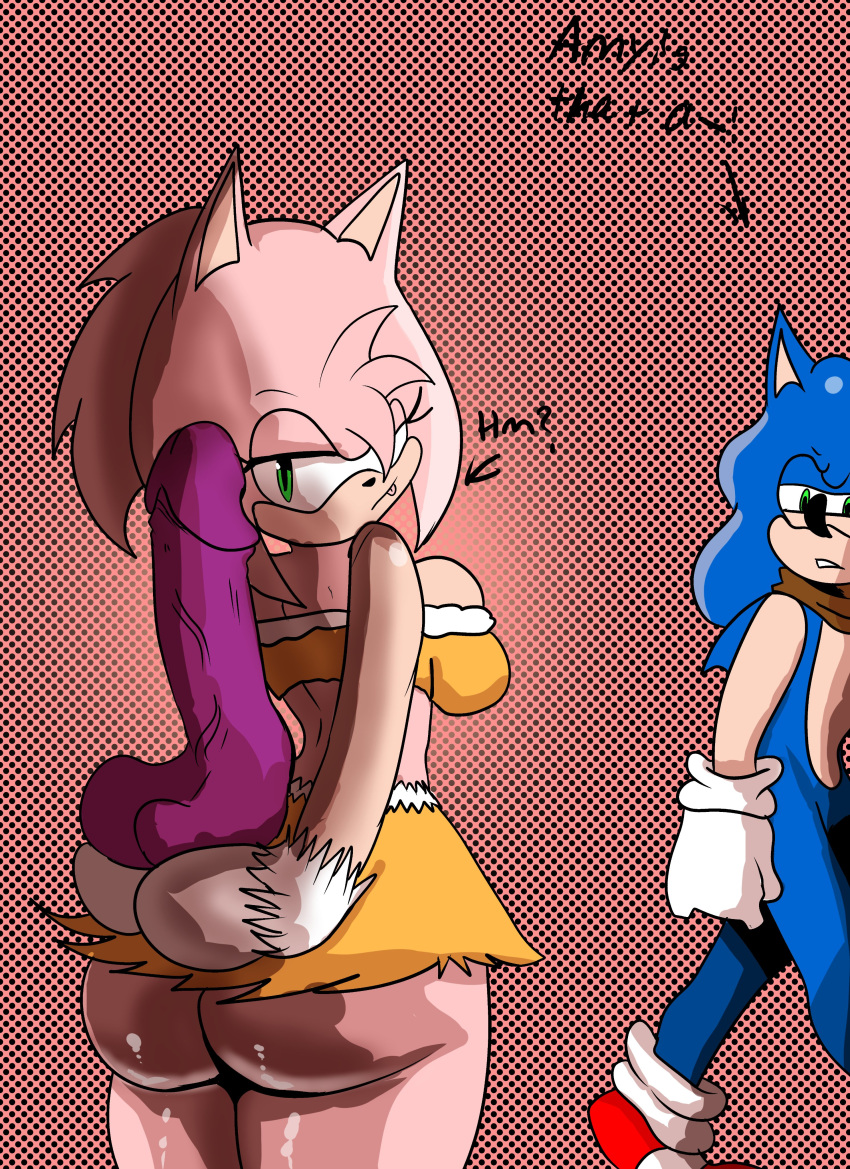 amy_rose amy_rose_(boom) bubble_ass bubble_butt hiding_dildo hiding_object short_skirt sonic_(series) sonic_boom sonic_the_hedgehog sonic_the_hedgehog_(series) susknuckles suspicious walking_away