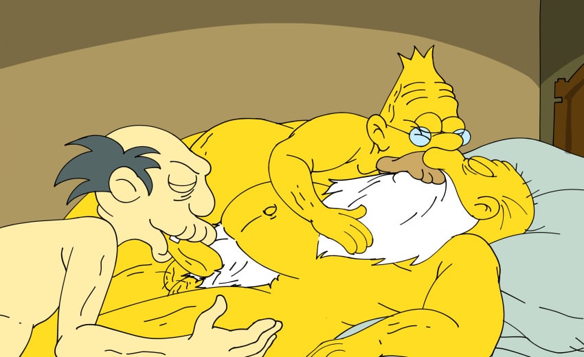 3boys abraham_simpson bald balding balls beard black_hair blonde_hair blowjob blowjob_face bob-jiggles chubby_belly cock_gobble cock_hungry cum_hungry erection fellatio french_kiss gay gay_blowjob gay_kissing gay_orgy giving_head glasses going_down_on hairy_balls human jasper_beardly kissing lemon_party long_beard male male/male male/male/male male_only mature_male mmm_threesome mouth_full_of_cock mouthful naked nude old old_jewish_man old_man one_tooth oral oral_sex orgy penis pubes pubic_hair sucking_off the_simpsons threesome toony trio ugly_man what white_hair wrinkles_in_clothes