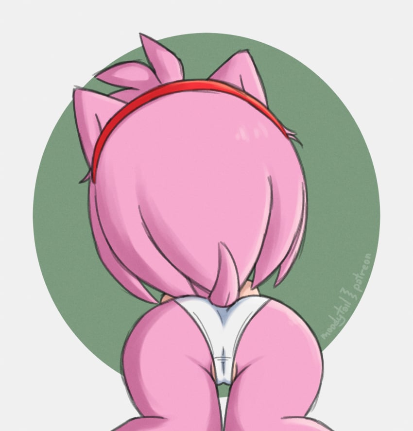 2022 accessory all_fours amy_rose anthro ass butt_focus camel_toe close-up clothed clothing digital_media_(artwork) eulipotyphlan faceless_character faceless_female female fur genitals hair hair_accessory hedgehog mammal monotone_body monotone_fur monotone_hair moodytail multicolored_body panties pink_body pink_fur pink_hair plantigrade presenting presenting_hindquarters pussy raised_tail rear_view sega simple_background solo sonic_(series) sonic_the_hedgehog_(series) tail tan_body tan_skin teasing two_tone_body underwear underwear_only