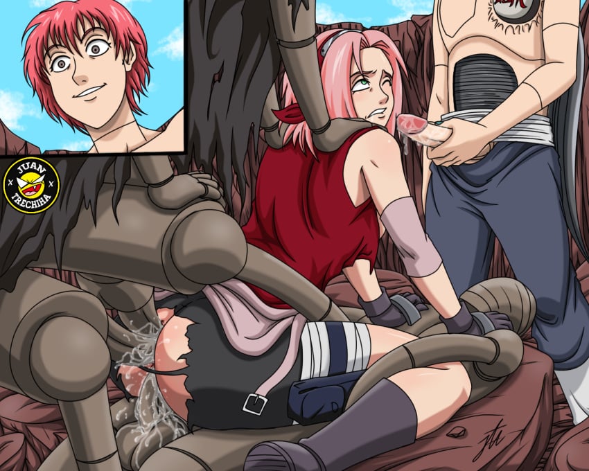 1girls 4boys akatsuki_(naruto) anal anal_insertion anal_sex anus ass ass_expansion ass_visible_through_thighs big_ass big_dick big_penis bike_shorts bizarre bondage boots bubble_ass bubble_butt clothed_sex clothing cowgirl_position doggy_style doggy_style_position double_penetration erection female gangbang green_eyes group_sex heels human juantrechiha large_ass male male/female marionette multiple_boys multiple_penises naruto naruto_(series) naruto_shippuden no_panties older_man_and_teenage_girl open_clothes orgasm orgasm_face orgasm_factory orgasm_from_anal outdoor_sex penetration penis pervert pink_hair pink_hair_female pussy pussy_juice rape ripped_clothing ripped_leggings ripped_shorts round_ass round_butt sakura_haruno saliva sasori sex sex_slave sex_toy smile teamwork teenage_girl triple_penetration violation violence wet wet_body wet_clothes wet_pussy wet_skin wetting without_panties younger_female