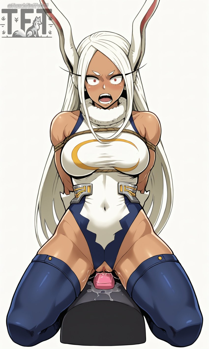 ai_assisted ai_generated hero_outfit_(mha) miruko my_hero_academia orgasm rumi_usagiyama sex_machine sybian touchfluffytails