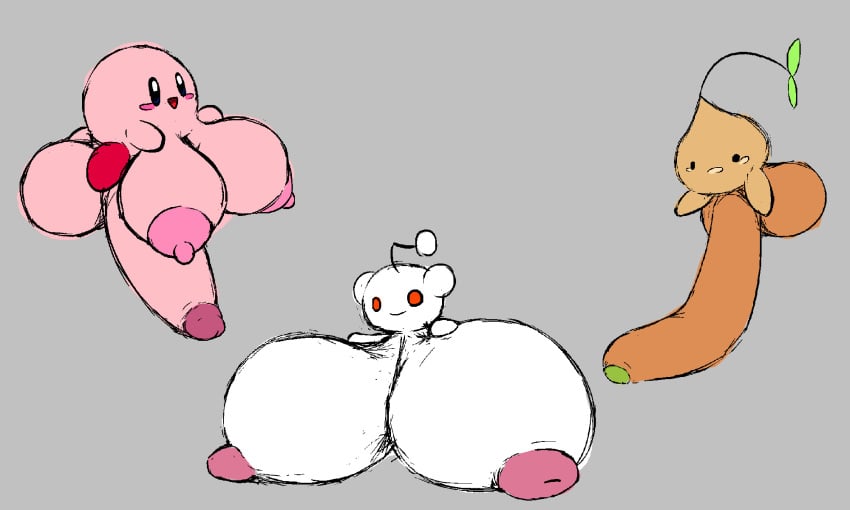 ball_with_hyper_features big_areola breasts breasts_bigger_than_body busty_boy doodle hi_res huge_balls huge_breasts huge_cock humanoid_genitalia humanoid_penis hyper hyper_balls hyper_breasts hyper_penis kirby kirby_(series) long_penis nintendo omori pink_body reddit simple_background sketch sketch_page small_but_hung snoo sprout_mole unowo waddling_head white_body