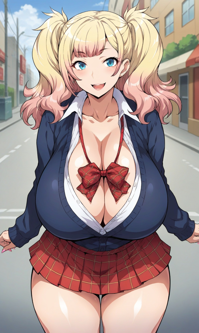 1girls ai_generated big_breasts big_thighs breasts busty cleavage female huge_breasts huge_thighs jk_bitch_ni_shiboraretai large_breasts large_thighs milkersenjoyer school_uniform schoolgirl thick_thighs thighs twintails voluptuous yariko